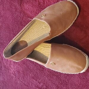 MK Michael Kors Leather Flats Espadrilles Sz 10.5